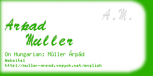 arpad muller business card
